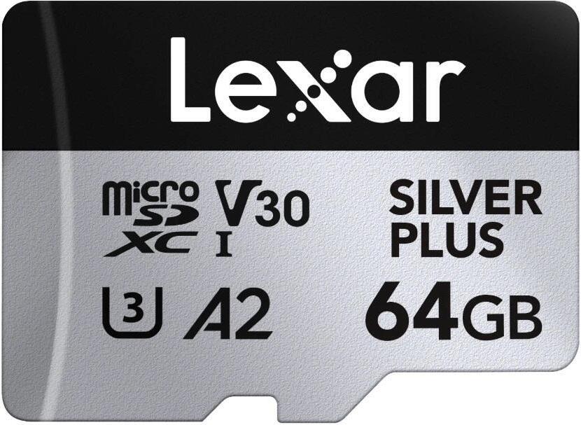 Lexar micro SDXC Silver Plus - Extended Capacity SD (MicroSDHC) (LMSSIPL064G-BNANG)