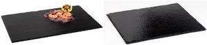 APS Naturschieferplatte (B)530 x (T)325 mm, anthrazit Materialstärke 6-9 mm, möbelschonende Füßchen an der - 1 Stück (990)