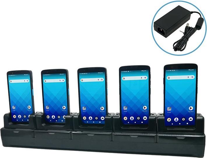 UNITECH 5-slot terminal charging cradle with power adapter.ÿ ÿCompatible with the EA660 with and without bumper.xNot included but optional accessory: 3 Pins Power Cord EU or UKx (EU 1550-602333G / UK 1550-602689G) (5000-900132G)