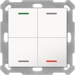 MDT BE-TAL55T4.01 Taster Light 55 4fach RGB-W Temp. Reinweiß glänzend Neutral (BE-TAL55T4.01)