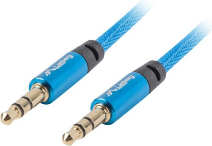 Lanberg CA-MJMJ-10CU-0020-BL Audio-Kabel 2 m 3.5mm Blau (CA-MJMJ-10CU-0020-BL)