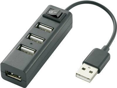 Renkforce RF-4886142 Schnittstellen-Hub USB 2.0 Schwarz (RF-4886142)