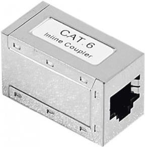 Modularadapter, Cat.6, RJ45 Bu./Bu. Adapter zum Verbinden von 2 Patchkabeln (272220)