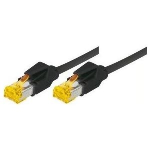 Patchkabel S/FTP, PiMF, Cat 6a, schwarz, 7,5 m Für 10 Gigabit/s, halogenfrei, mit Draka-Kabel und Hirosesteckern TM31 (bisherige Bezeichnung S/STP) (72207S)
