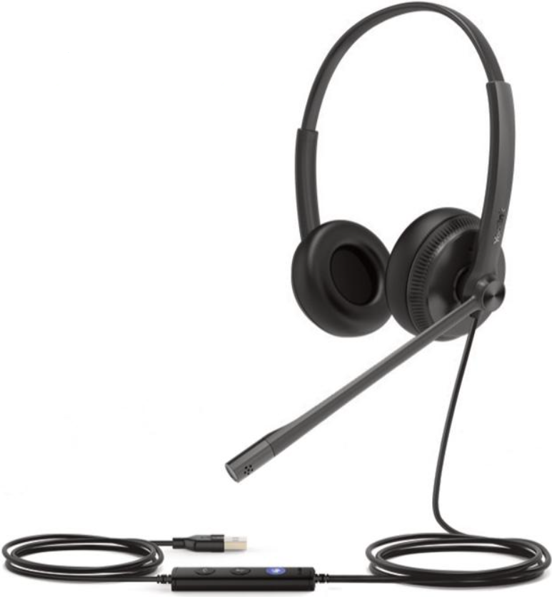 Yealink UH34 DUAL TEAMS Kopfhörer & Headset Kopfband USB Typ-A Schwarz (1308044)