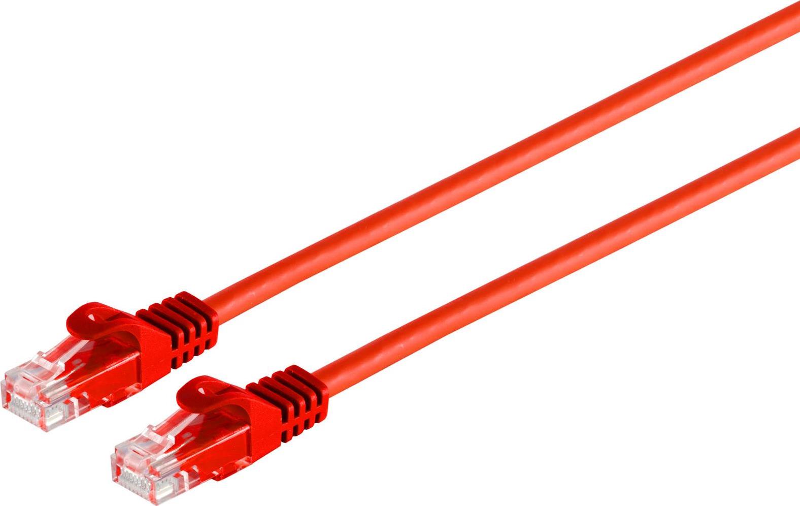 S/CONN maximum connectivity Netzwerkkabel-RJ45 Patchkabel U/UTP mitCat.7 Rohkabel rot 3m (08-35044)