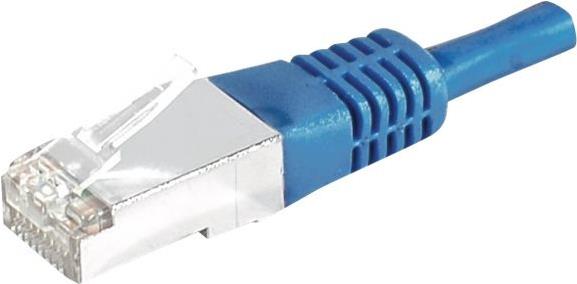 Patchkabel F/UTP, CAT.6a, blau, 25,0 m Für 10 Gigabit/s, mit besonders schmalem Knickschutz (859527)