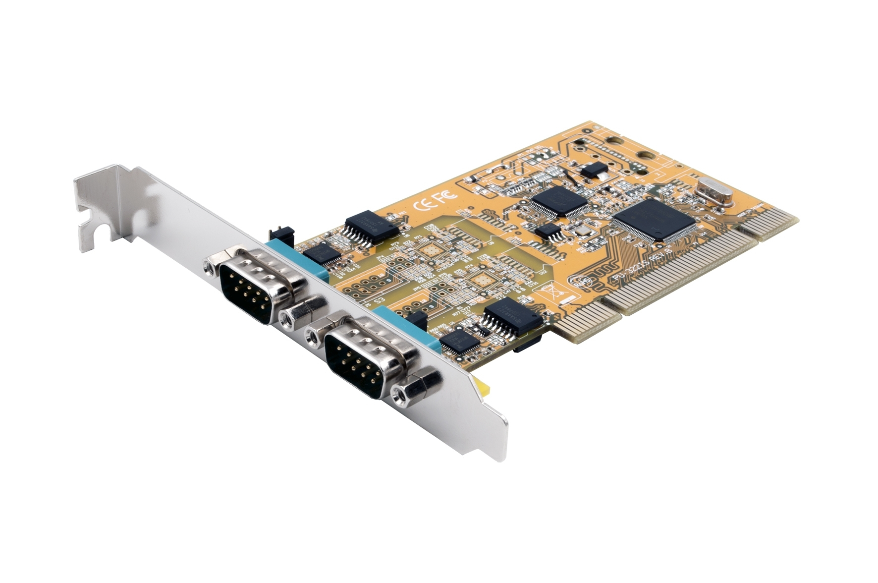 Exsys EX-42032IS PCI-X Serieller Adapter mit Überspannungsschutz, 2x RS-232/422/485, FTDI