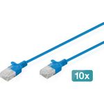 DIGITUS CAT6 U/UTP SLIM PA 10X1M BLUE 10X 1M LSZH AWG 32/7 BLUE (DK-1618-010S-B-10)
