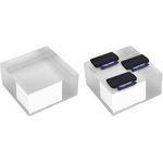 deflecto Acryl-Block, transparent, 75 x 75 x 40 mm kristallklarer, hochwertiger Acrylblock mit diamant - 1 Stück (AB240)