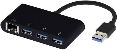 Vivanco IT-USB NET HUB Verkabelt USB 3.2 Gen 1 (3.1 Gen 1) Type-A Schwarz (39638)