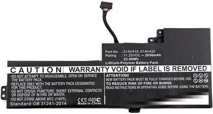 CoreParts Laptop Battery 23Wh Li-Pol 11.25V 2050mAh Black (01AV421-CP)