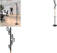 UNiLUX Garderobenständer CALIFORNIA, schwarz / holz 6 Haken, Tragkraft pro Haken: 8 kg, Haken untereinander - 1 Stück (400191234)