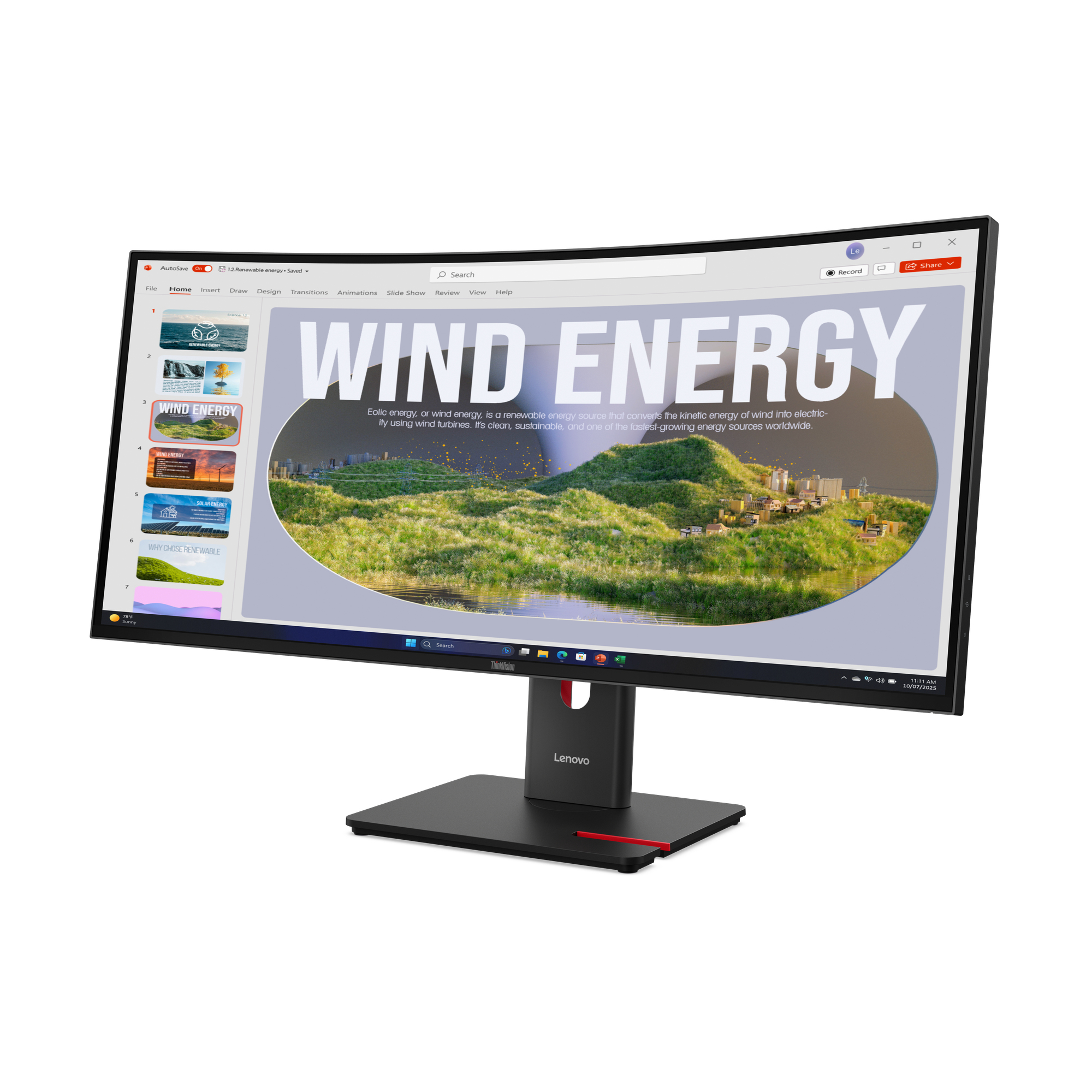 Lenovo ThinkVision T34WD-40 34" Curved WQHD 3440 x 1440 120 Hz VA Schwarz