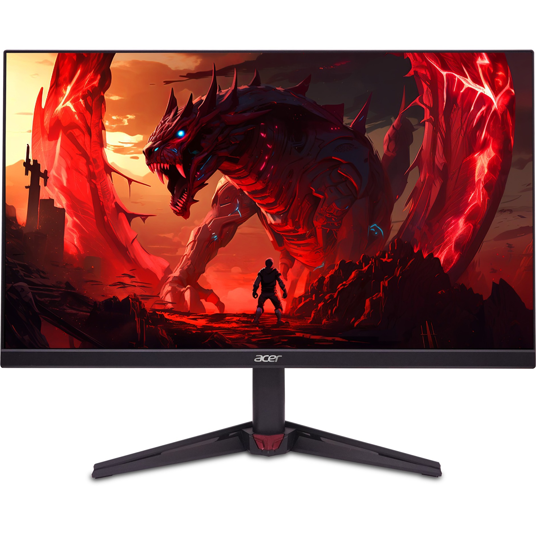Acer Nitro VG240YX1, Gaming-Monitor - (60.5 cm (23.8 Zoll), schwarz/rot, FullHD, VA, HDR, 200Hz Panel) [Energieklasse E] (UM.QV0EE.101)