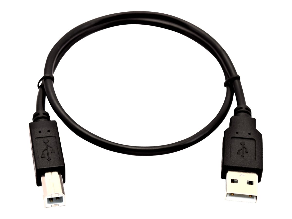 V7 USB-Kabel USB 2.0 USB A USB B 50 cm Schwarz