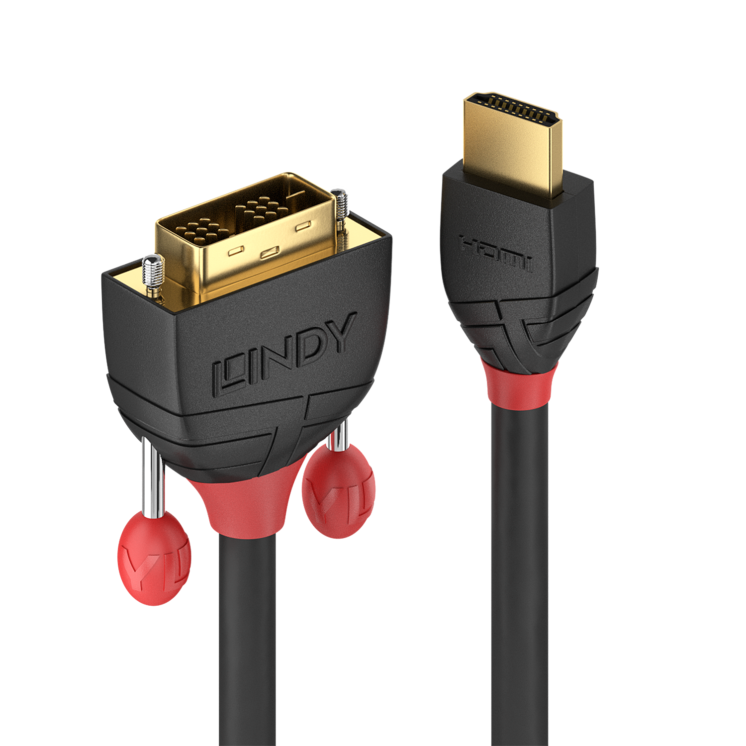 LINDY HDMI an DVI-D Single Link Kabel 3.00m, Black Line