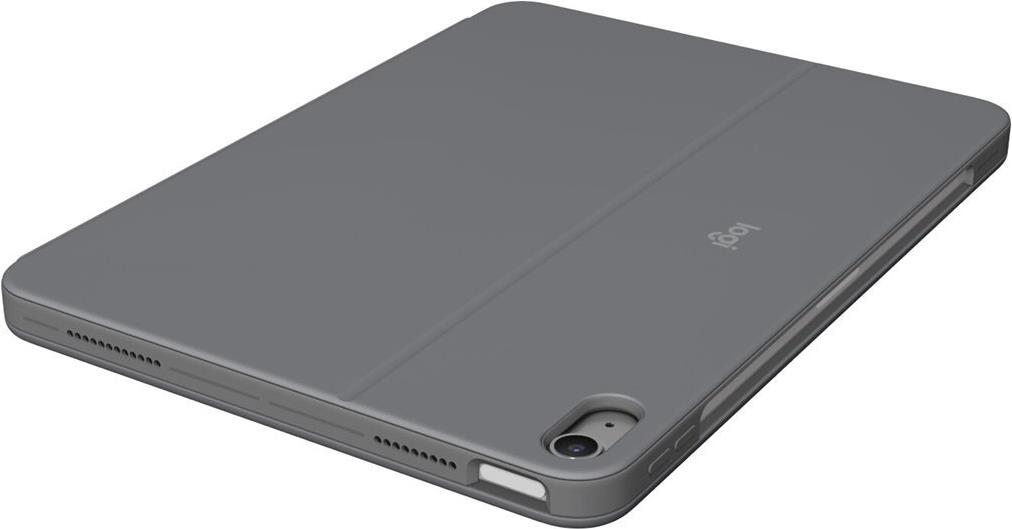 Logitech Combo Touch Tastatur und Foliohülle für 13" iPad Air (M2) mit Trackpad und Beleuchtung QWERTY Spanisch Oxford Gray