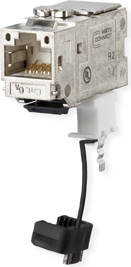 METZ CONNECT 130B22-E CAT 6a STP Keystone Einbaubuchse Silber