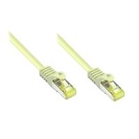 RJ45 Patchkabel mitCat.7 Rohkabel und Rastnasenschutz (RNS®), S/FTP, PiMF, halogenfrei, 600MHz, OFC, grau, 1,5m, Good Connections® (8070R-015)