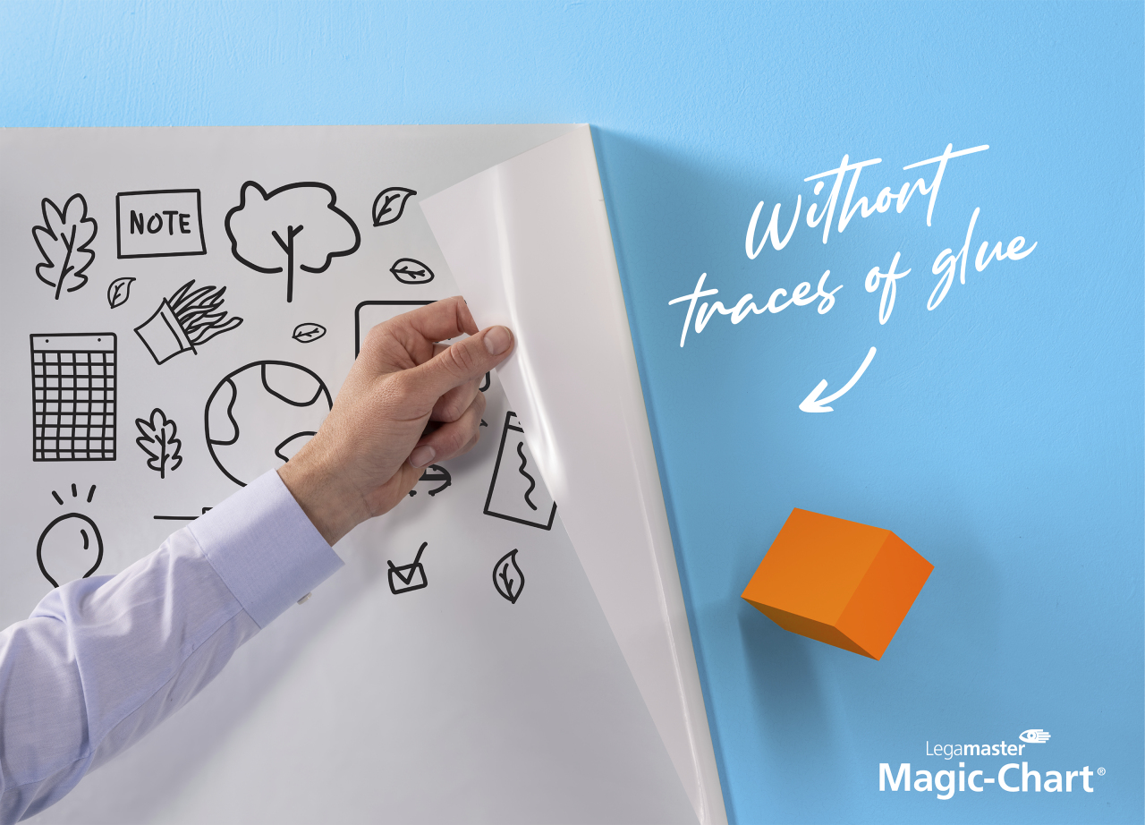 Legamaster Magic-Chart Whiteboard-Folie 1200 x 900 mm Weiß