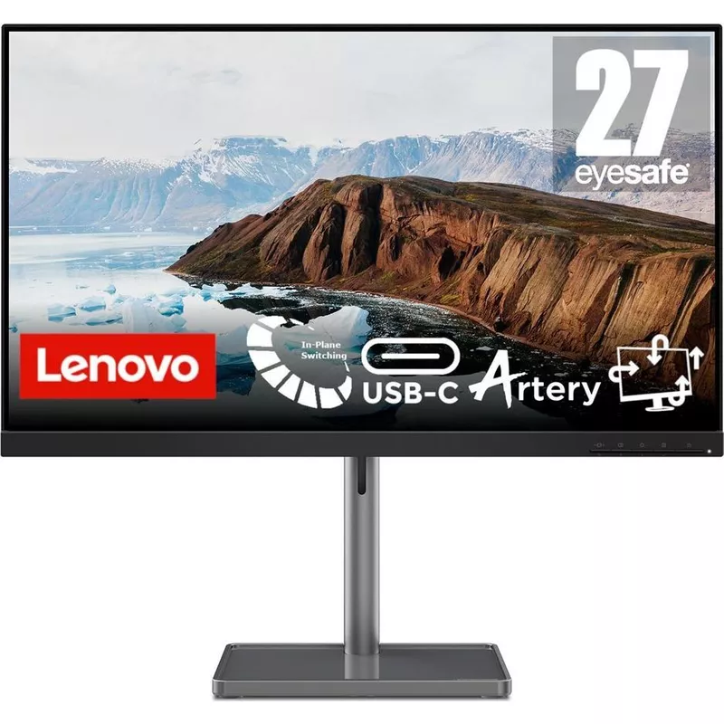 Lenovo L27m-30 68,6 cm (27 Zoll) 1920 x 1080 Pixel Full HD LED Schwarz [Energieklasse C] (66D0KAC2EU) (geöffnet)