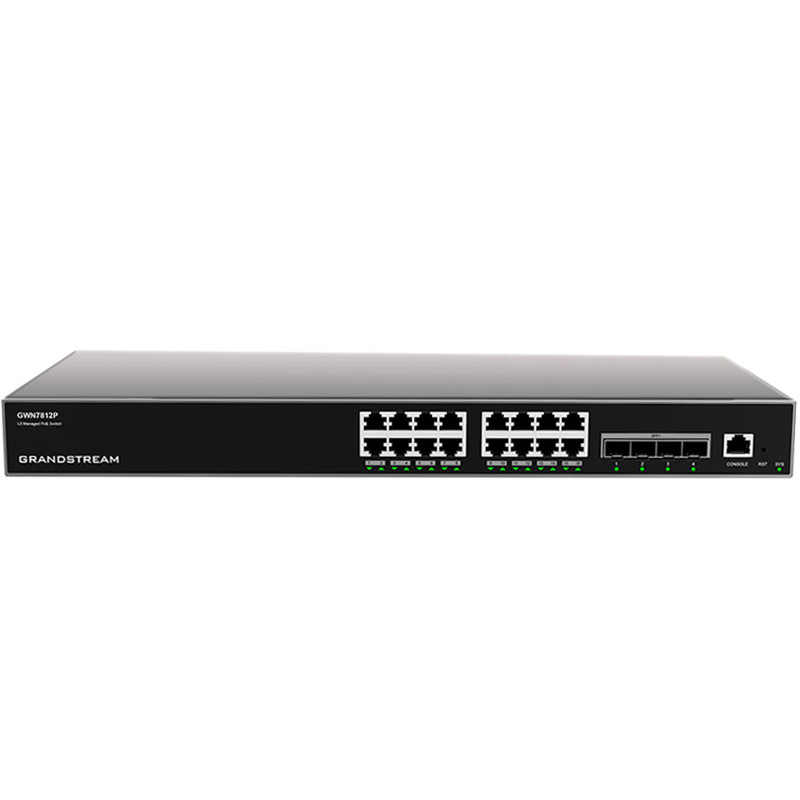 Grandstream GWN7812P L3 Managed Switch 20 Ports PoE+ Grau