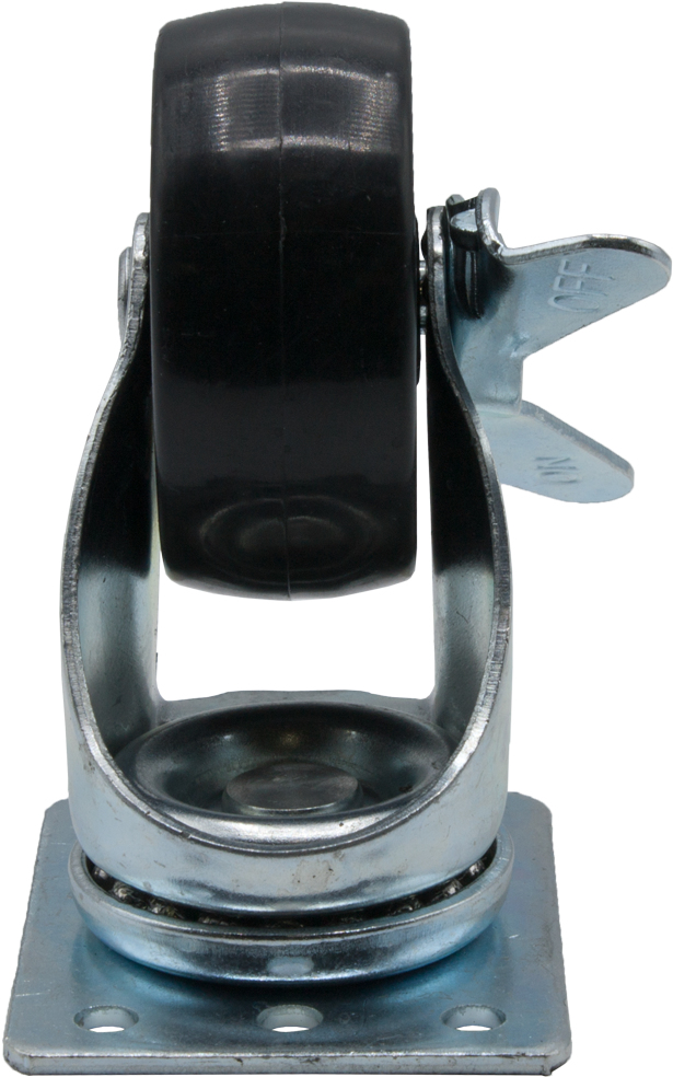 Rockstable RS19-HJ02 Lenkrollen-Set 4 Lenkrollen 200 kg 70 mm Schwarz/Silber