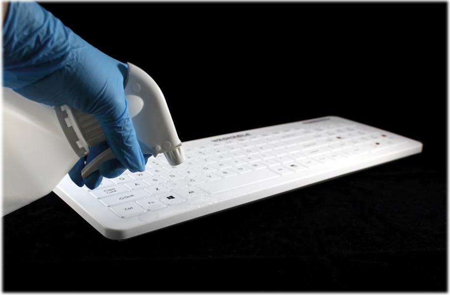 MAN&MACHINE Keyboard Very Cool Flat Hygienetastatur,white,104Tasten,DE (VCF/DE/W5)