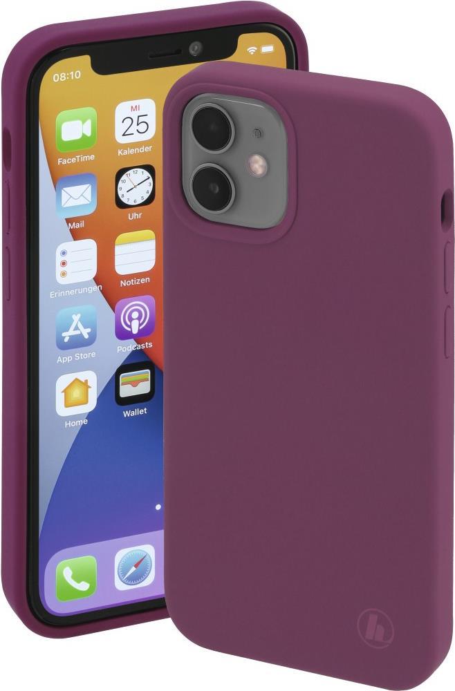 Hama MagCase Finest Feel PRO Essential - Hintere Abdeckung für Mobiltelefon - Silikon, Thermoplastisches Polyurethan (TPU) - Weinrot - für Apple iPhone 12 mini