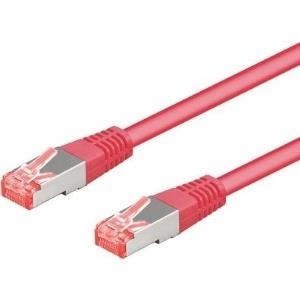 Wentronic Goobay CAT 6a Patchkabel, S/FTP (PiMF), Magenta, 1 m - LSZH halogenfrei, Kupfer (93682)