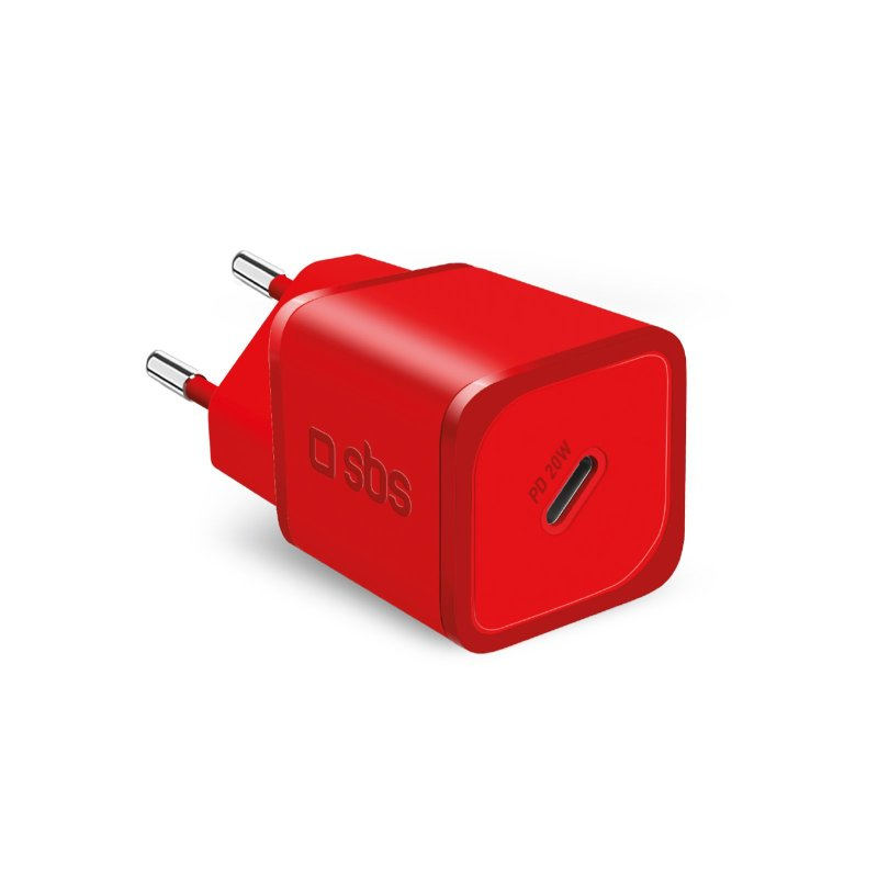 SBS TETRGAN1C20R Ladegerät 20 W USB-C Rot