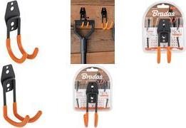 Bradas Werkzeughalter, gebogen, Länge: 105 mm aus hochwertigem Stahl mit PVC-Beschichtung in orange, - 1 Stück (DIY-HG1911)