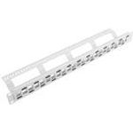 Lanberg Patchpanel Blank 24-Port 1U abgestuft mit Org. grau (PPKS-1224-S)