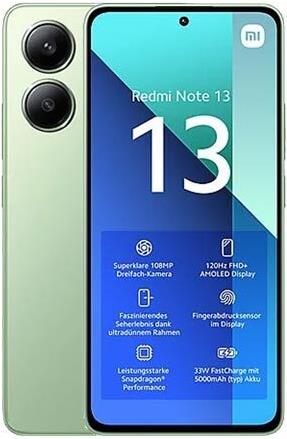 Xiaomi Redmi Note 13 4G Dual SIM 128GB, 8GB RAM, Mint Green