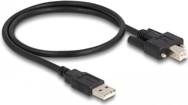 Delock USB-Kabel USB (M) bis USB Typ B (M) schraubbar (87197)