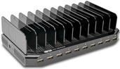 Eaton PowerWare Tripp Lite 10-Port USB Charging Station with Adjustable Storage, 12V 8A (96W) USB Charger Output, Schuko Power Cord (U280-010-ST-CEE)