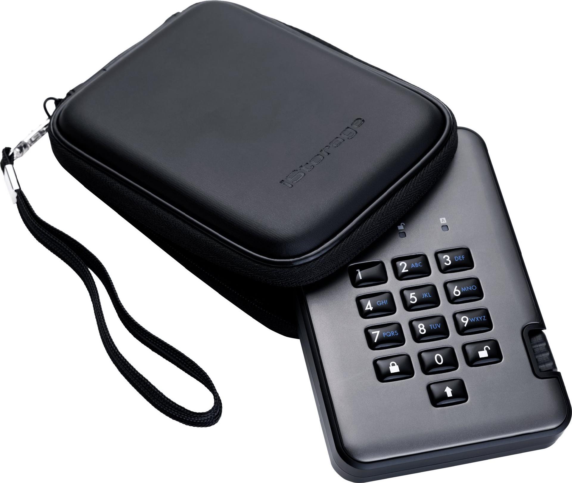 iStorage diskAshur PRO2 512 GB Externe SSD USB 3.2 Schwarz
