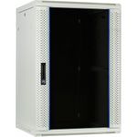 DSIT 18 HE weißer Serverschrank, Wandgehäuse mit Glastür (BxTxH) 600 x 600 x 900mm (DS6618W-WAND)