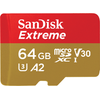 SanDisk micro SDXC karta 64GB Extreme Action Cams and Drones (170 MB/s Class 10, UHS-I U3 V30) + adaptér (SDSQXAH-064G-GN6AA)