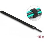 Delock Klett-Kabelbinder L 200 x B 12 mm schwarz 10 Stück (19011)