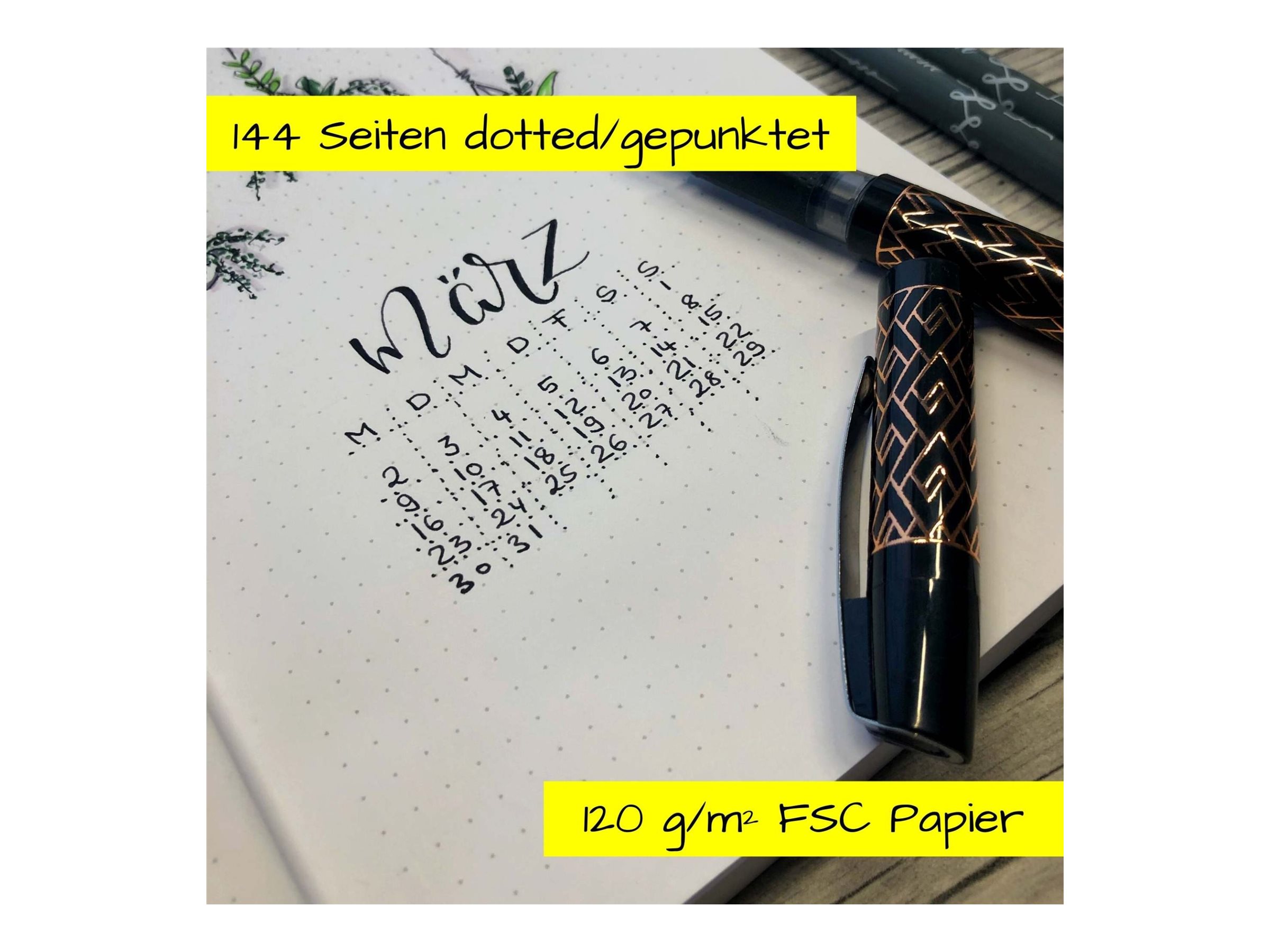 ONLINE Bullet Journal Spotlights Rose Punktraster Notizbuch A5 96 Blatt Softcover Rosé