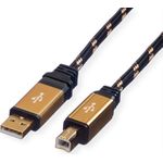 ROLINE Gold USB 2.0 Kabel, Typ A-B 4,5m (11.02.8805)