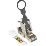 RJ45 Stecker Cat. 6A, werkzeuglos / feldkonfektionierbar, STP geschirmt, Metall, Easy Pull-Out, Good (GC-N0148)
