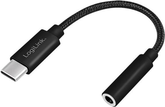 LogiLink Cable USB-C to 3.5mm 0,13m Black (UA0398)