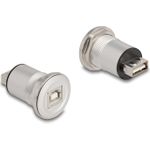 Delock USB-Adapter USB (W) Paneel montierbar zu USB Typ B (W) Paneel montierbar (88194)