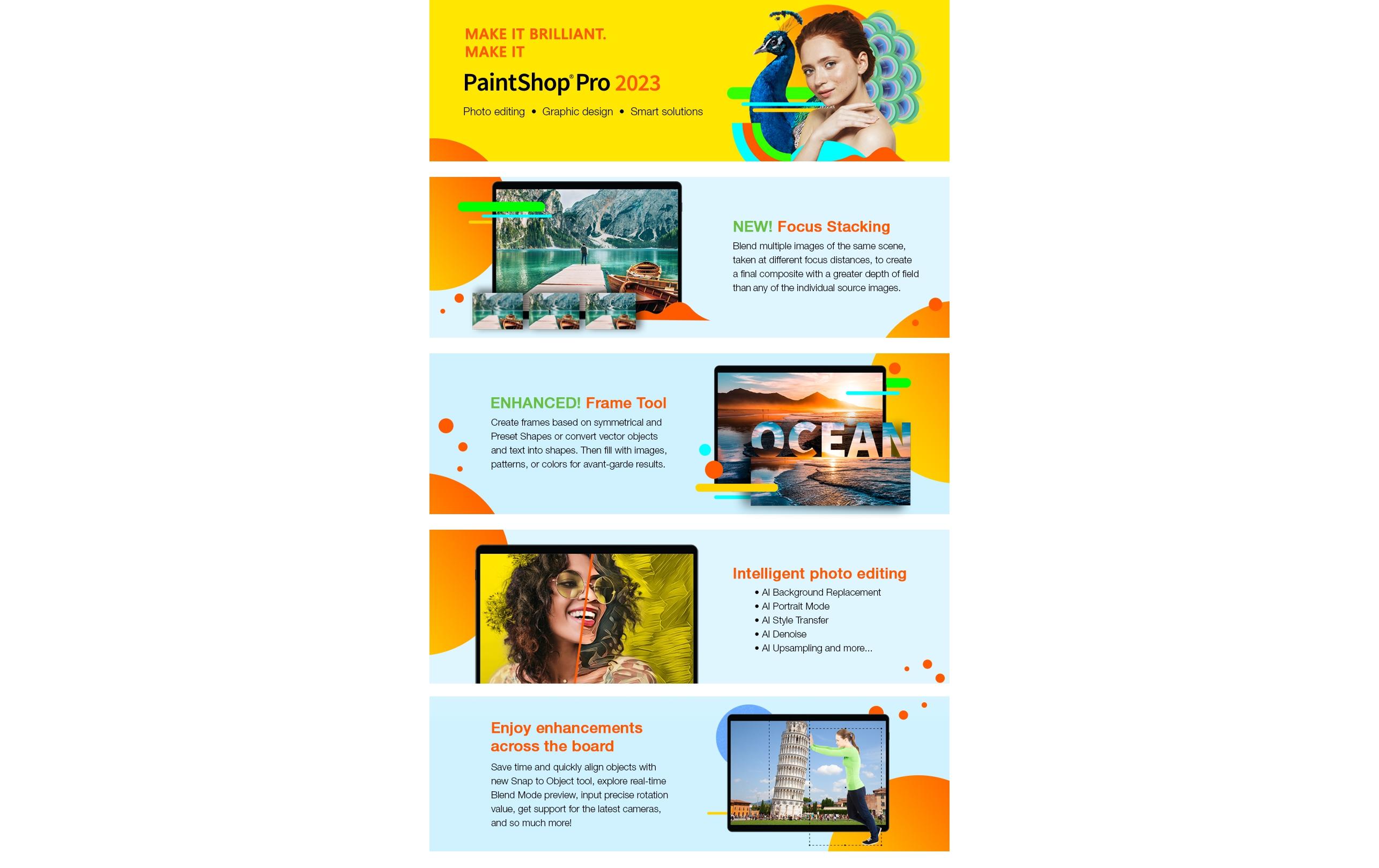 Corel PaintShop Pro 2023 Grafischer Editor 1 Lizenz