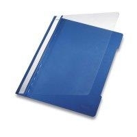 LEITZ Schnellhefter Standard, DIN A4, PVC, blau aus PVC-Hartfolie, Vorderdeckel transparent, Heftmechanik - 25 Stück (4191-00-35)