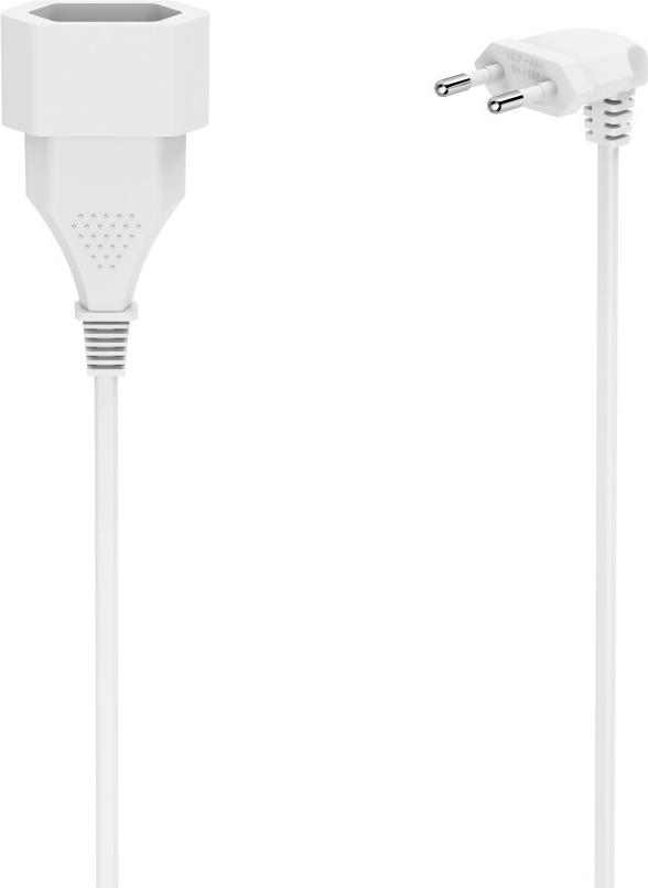 Hama Verlängerungskabel mit gewinkeltem Eurostecker, für innen, 3 m, Weiß (00223265)