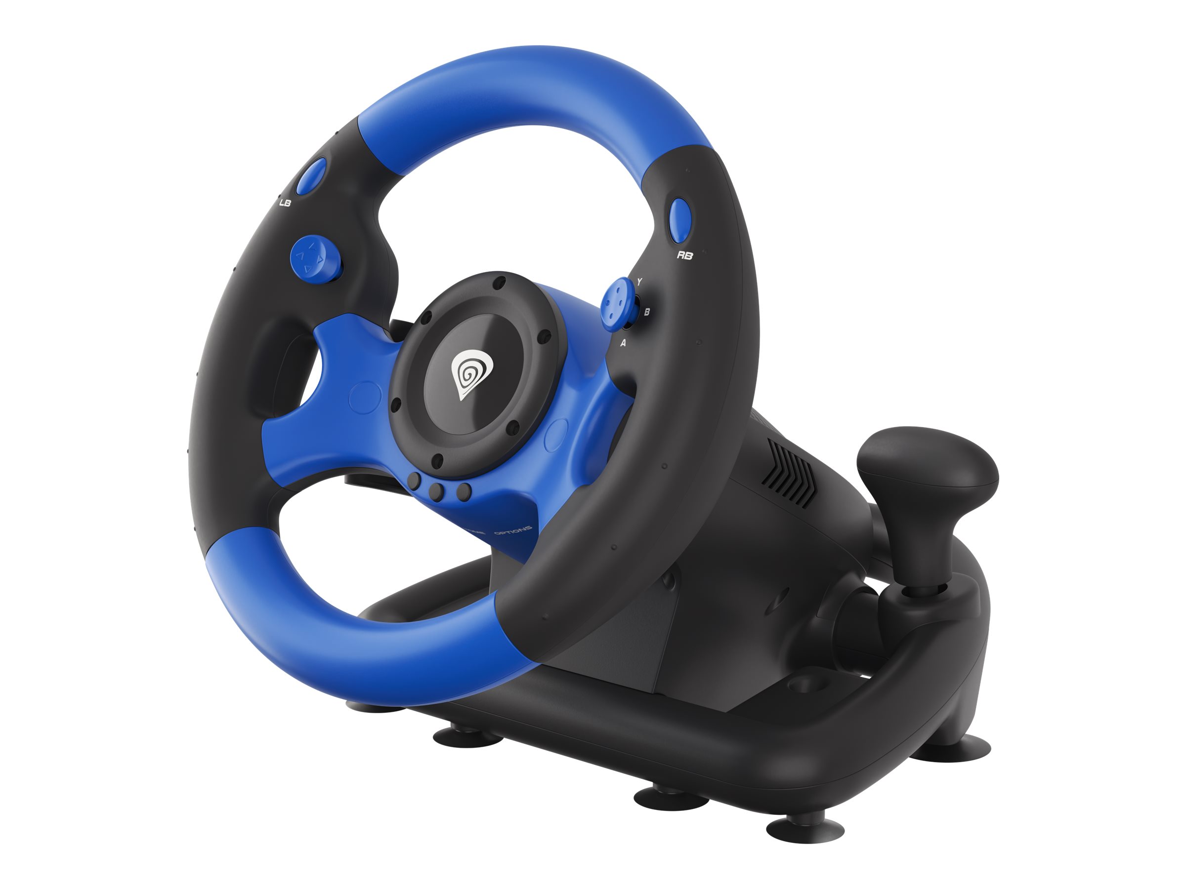 Natec Genesis Seaborg 350 Lenkrad- und Pedale-Set Schwarz, Blau